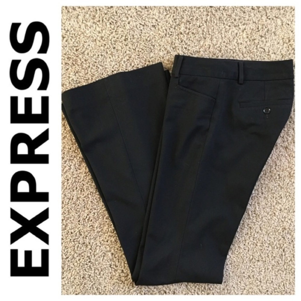 Women's Express Black Flare Legged Dress Pant 00